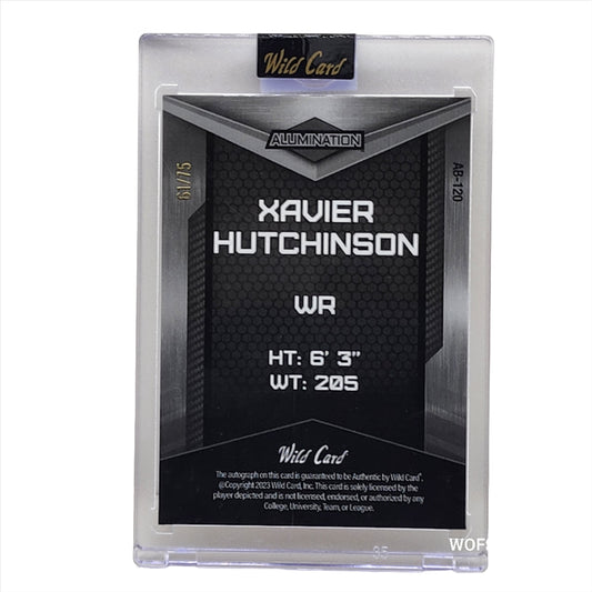 2023 Wild Card Alumination Auto RC 61/75 Xavier Hutchinson #AB-120