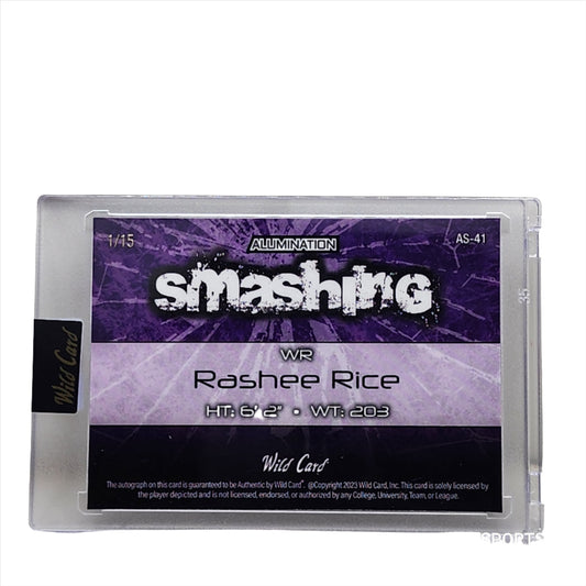 2023 Wild Card Alumination Smashing 1/15 Rashee Rice SMU Mustangs #AS-41