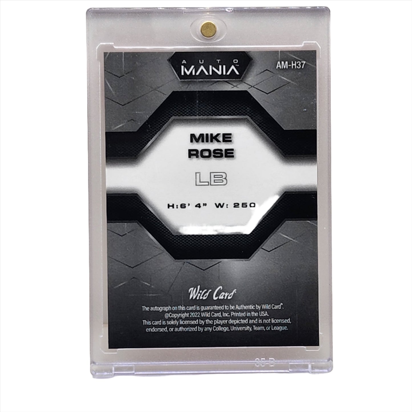 2022 Wild Card Auto Red #/6 Mania Mike Rose RC #AM-H37