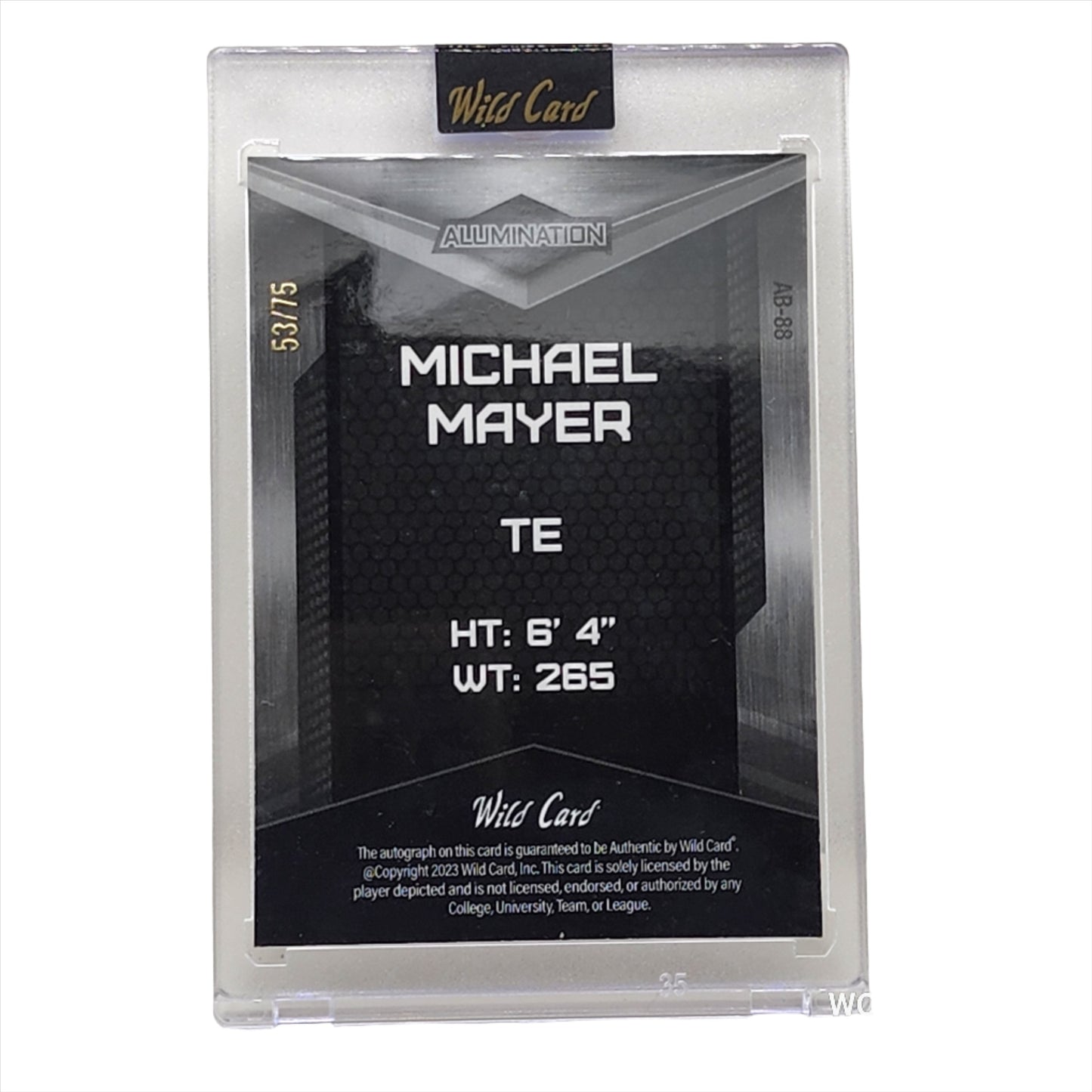 2023 Wild Card Alumination Auto 53/75 Michael Mayer #AB-88