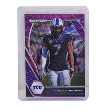 تحميل الصورة إلى عارض المعرض، 2021 Panini Prizm Purple Wave Prizm Rookie Trevon Moehrig #146 Las Vegas Raiders