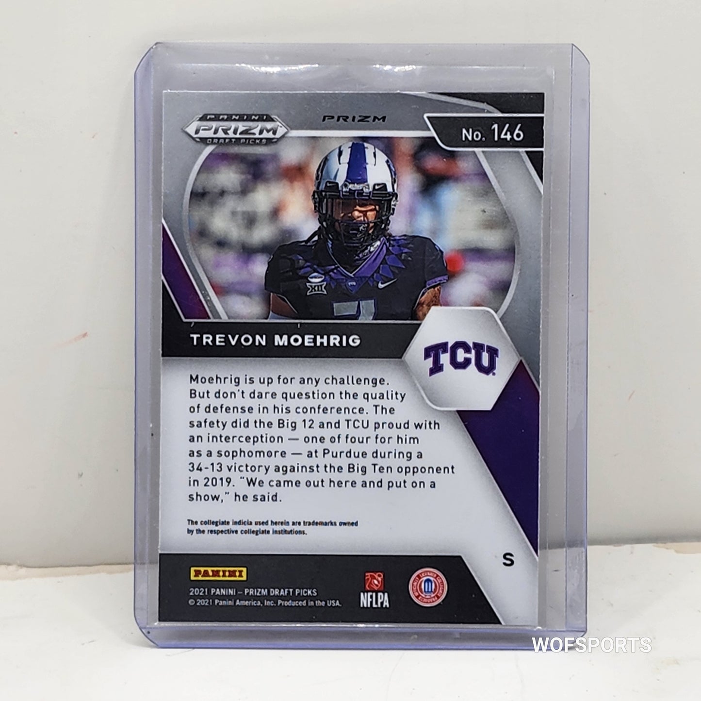 2021 Panini Prizm Purple Wave Prizm Rookie Trevon Moehrig #146 Las Vegas Raiders