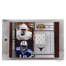 将图片加载到图库查看器,2007 Donruss Player Timeline Game Worn Jersey 94/250 Vince Young #PT-7 Tennessee Titans