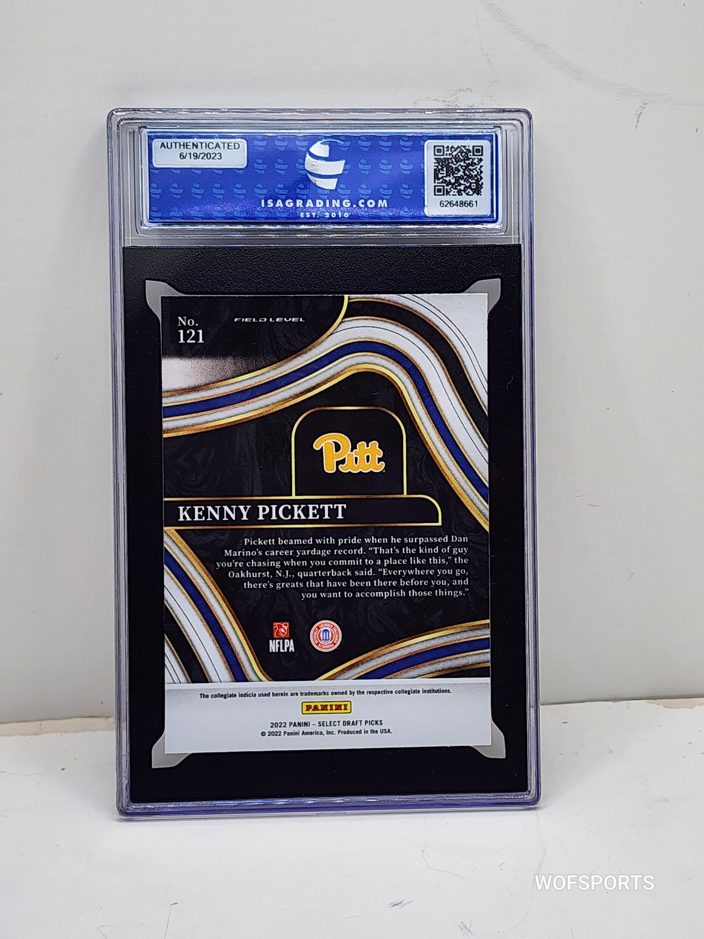 2022 Panini Select Draft Pick Retail Blue Rookie Kenny Pickett #121 ISA Mint 9