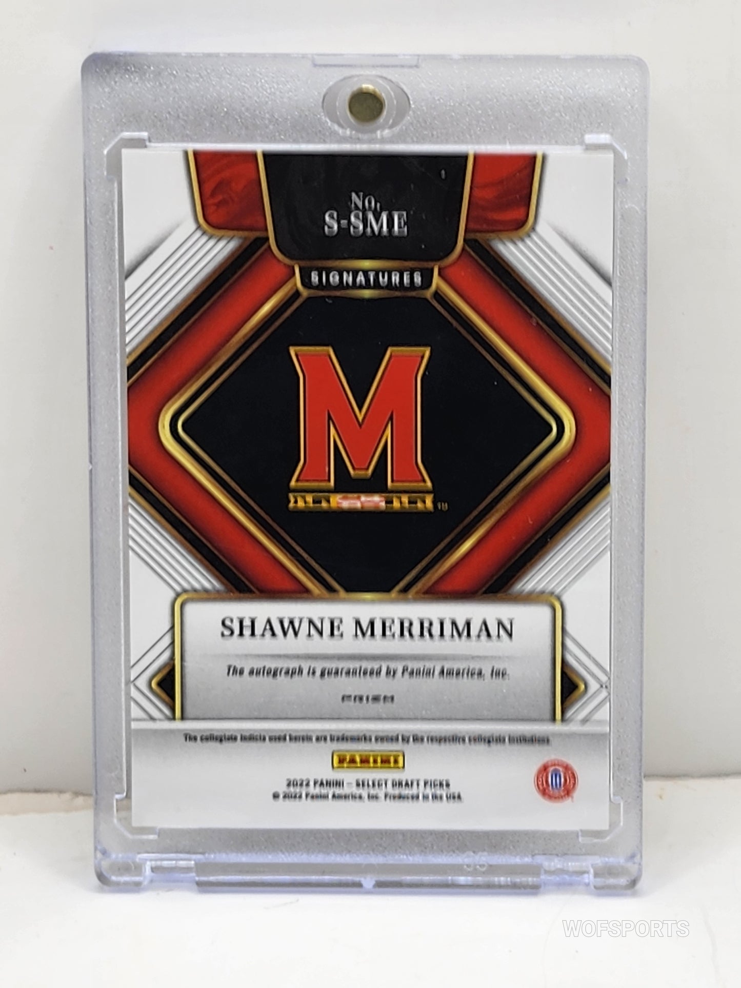 2022 Panini Select Draft Pick Auto Rookie Shawne Merriman #S-SME