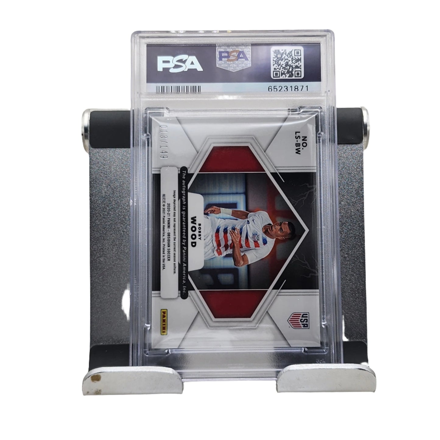 2020 Panini Obsidian Lightning Strike Auto 13/149 Bobby Wood #LSBW PSA 10 Gem Mint