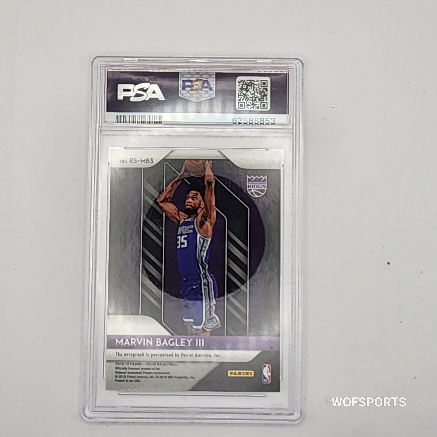 2018 Panini Prizm Marvin Bagley III Rookie Auto #RSMB3 PSA 9 Mint