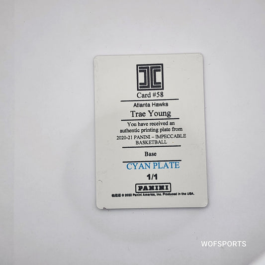 2023 Panini America Clan Plate 1/1 Trae Young #58 Atlanta Hawks