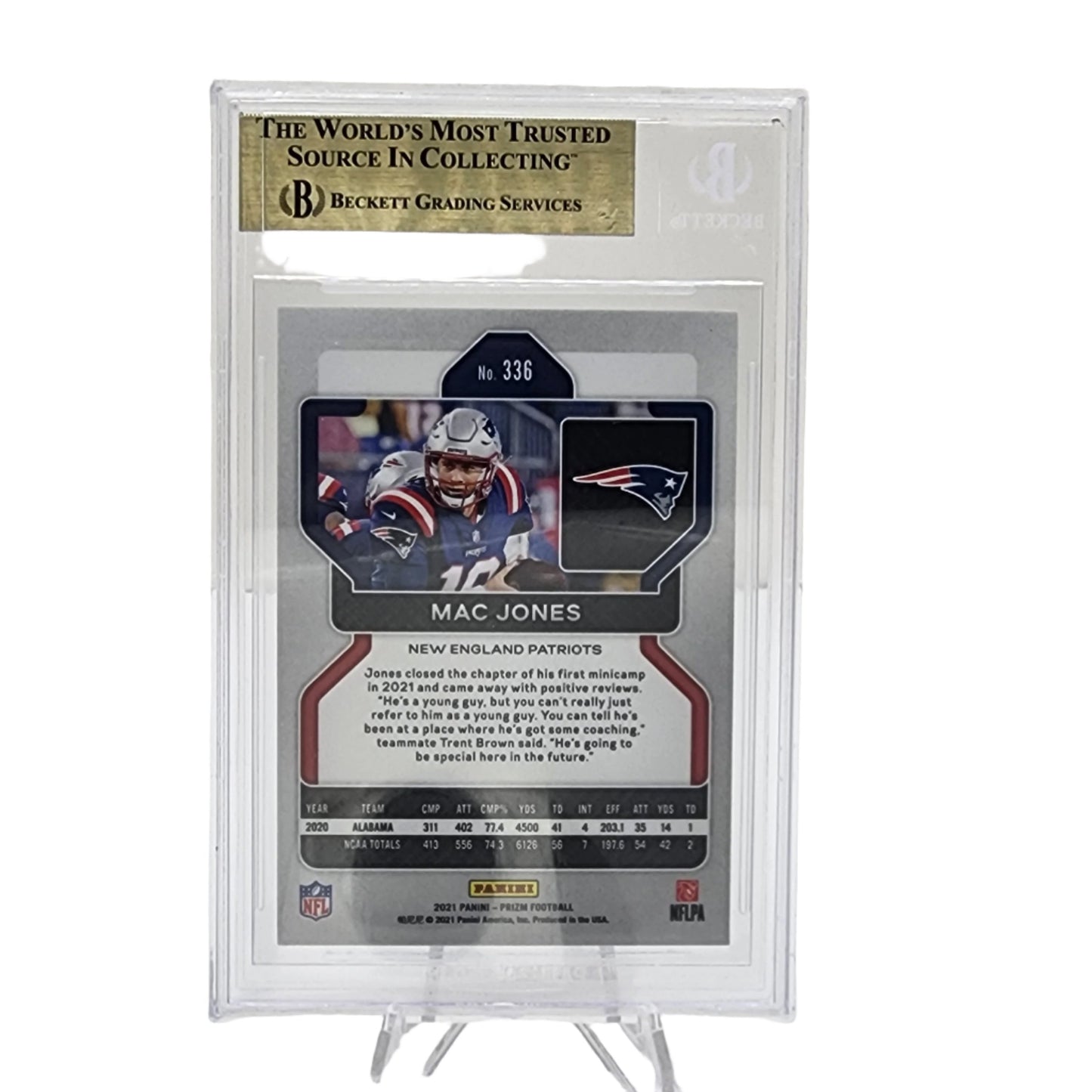 2021 Panini Prizm Mac Jones #336 BGGS 9.5 New England Patriots
