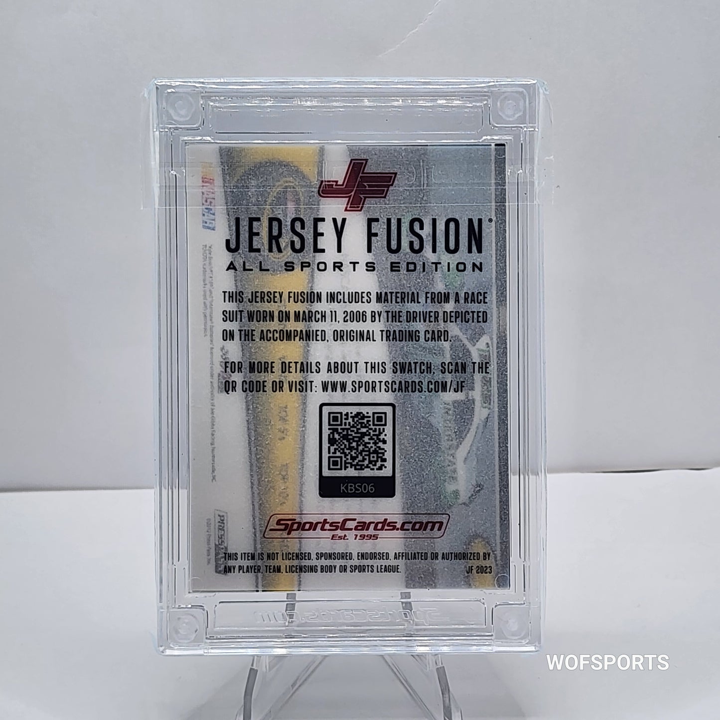 KYLE BUSCH 2023 JERSEY FUSION TRIPLE RACE USED FIRE SUIT SWATCH /50 NASCAR