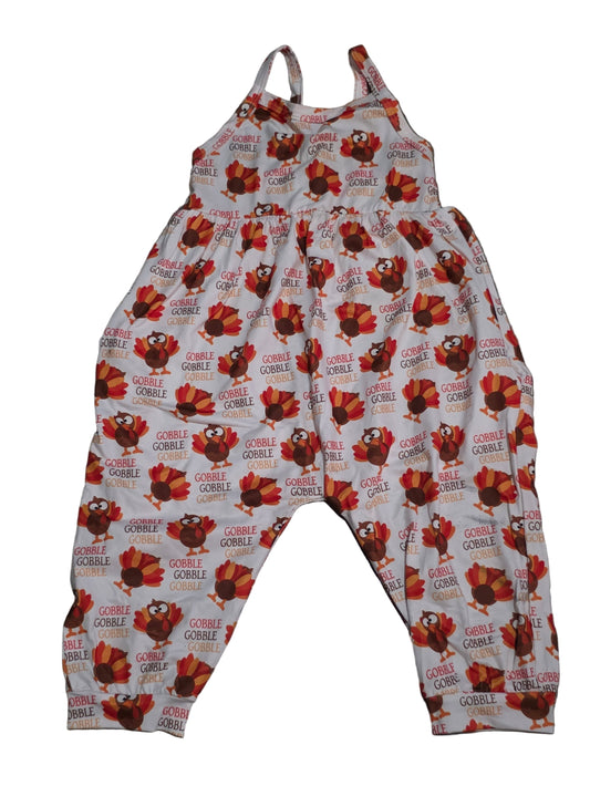Baby Toddler Girl Strap Romper Turkey Jumpsuit One-Piece Romper Size 2-3Years