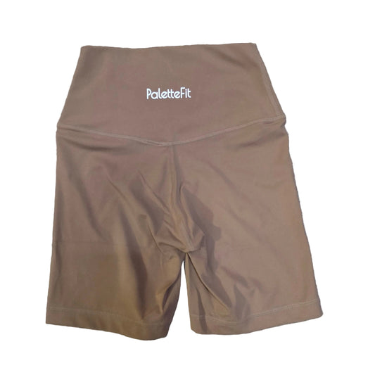 PaletteFit Women's High-Waisted Biker Shorts, Brown Size Small
