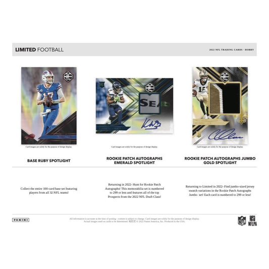 2022 Panini Limited Football Hobby Box