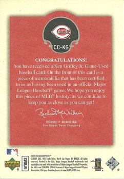 2007 Ud Masterpieces Captured On Canvas Ken Griffey #Jr Cc-kg Cincinnati Reds