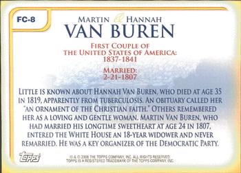 2008 Topps Update & Highlight First Couples Martin Van Buren, Hannah Van Buren #FC-8