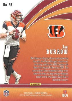 2020 PANINI PHOENIX JOE BURROW ROOKIE FLAME THROWERS #28 RC