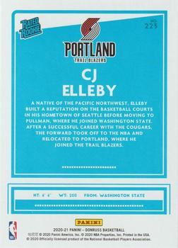 2020-21 Panini Donruss Rated Rookies CJ Elleby #223 Portland Trailblazers