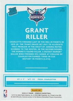 2020-21 Panini Donruss Rated Rookies Grant Riller #250 Charlotte Hornets