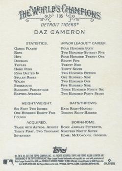 2021 Topps Allen & Ginter's Daz Cameron Rookie #105 Detroit Tigers