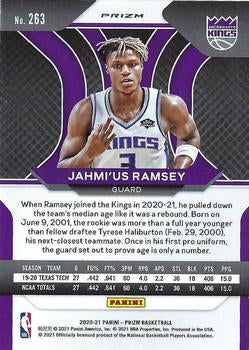 2020-21 Panini Prizm Jahmi'us Ramsey silver Prizm RC #263
