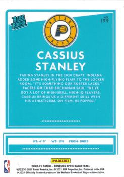 2020-21 Donruss Optic Pulsar Rated Rookies Cassius Stanley #199 Indiana Pacers