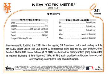 2022 Topps New York Mets #341 New York Mets