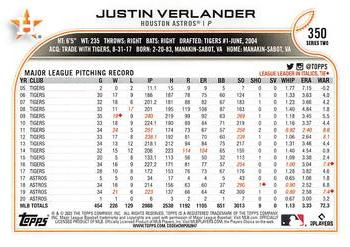 2022 Topps Justin Verlander #HOU-8 Houston Astros
