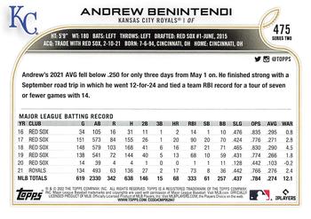 2022 Topps Andrew Benintendi #475 Kansas City Royals