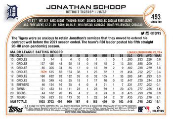 2022 Topps All-Star Game Stamped Jonathan Schoop #493 Detroit Tigers
