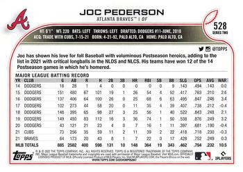 2022 Topps Joc Pederson #528 Atlanta Braves