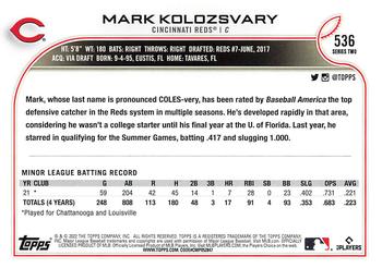 2022 Topps Mark Kolozsvary RC #536 Cincinnati Reds
