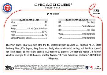 2022 Topps Chicago Cubs #585 Chicago Cubs