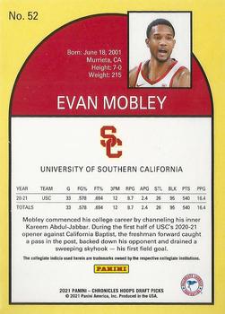 2021 Panini Chronicles Hoops Retro Evan Mobley 52 USC Trojans