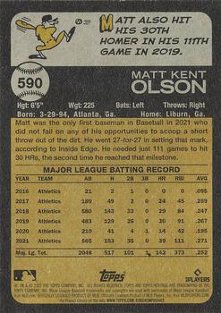 2022 Topps Heritage Matt Olson #590 Atlanta Braves