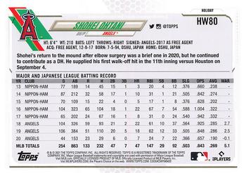 2021 Topps Holiday #HW80 Shohei Ohtani Los Angeles Angels Baseball Card