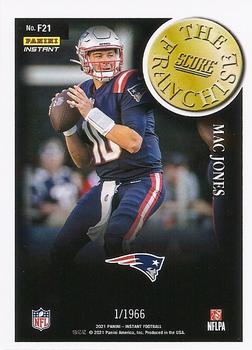 2001 Panini Instant The Franchise 1/1966 Mac Jones Rookie #F21 New England Patriots RC
