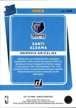 2021-22 Panini Donruss Rated Rookie Santi Aldama RC #226 Memphis Grizzlies