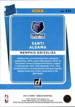 将图片加载到图库查看器,2021-22 Panini Donruss Rated Rookie Santi Aldama RC #226 Memphis Grizzlies