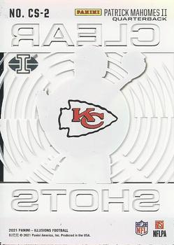 2021 Patrick Mahomes Illusions Football Clear Shot #CS-2 Kansas City Chiefs