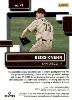 2022 Panini Donruss Reiss Knehr Rated Rookies 71 San Diego Padres
