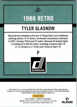 2022 Panini Donruss Retro 1988 Tyler Glasnow #257 Tampa Bay Rays
