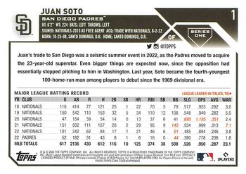 2023 Topps Juan Soto #1 San Diego Padres