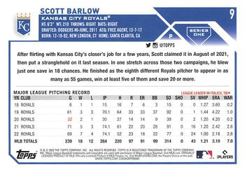 2023 Topps Scott Barlow #9 Kansas City Royals