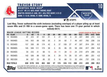 2023 Topps Trevor Story #10 Boston Red Sox