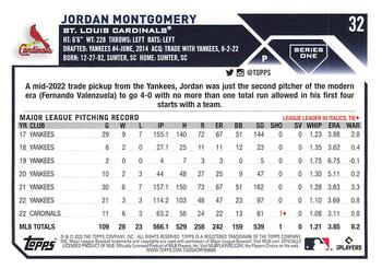 2023 Topps Jordan Montgomery #32 St. Louis Cardinals