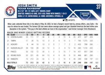 2023 Topps Josh Smith Rookie #37 Texas Rangers