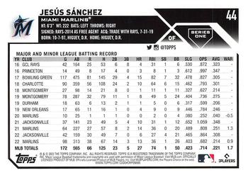 2023 Topps Jesús Sánchez #44 Miami Marlins