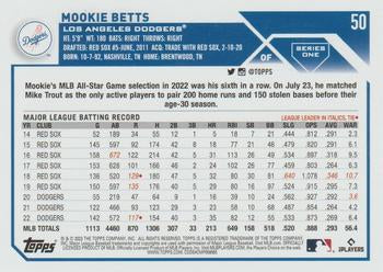 2023 Topps Mookie Betts #50 Los Angeles Dodgers