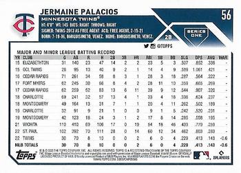 2023 Topps Jermaine Palacios Rookie #56 Minnesota Twins