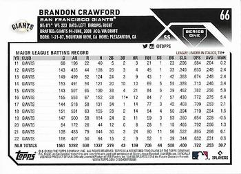 2023 Topps Brandon Crawford #66 San Francisco Giants